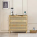 Roomfitters 31.50 Chêne Rotin Commode de Rangement à 3 Tiroirs pour Chambre à Coucher, Salon et Couloirs