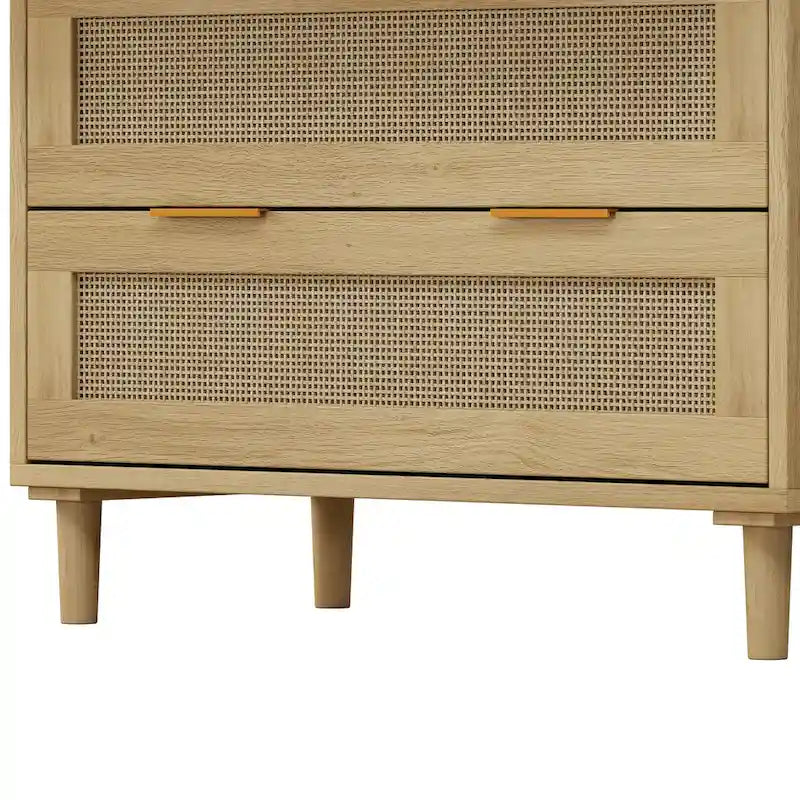 Roomfitters 31.50 Chêne Rotin Commode de Rangement à 3 Tiroirs pour Chambre à Coucher, Salon et Couloirs