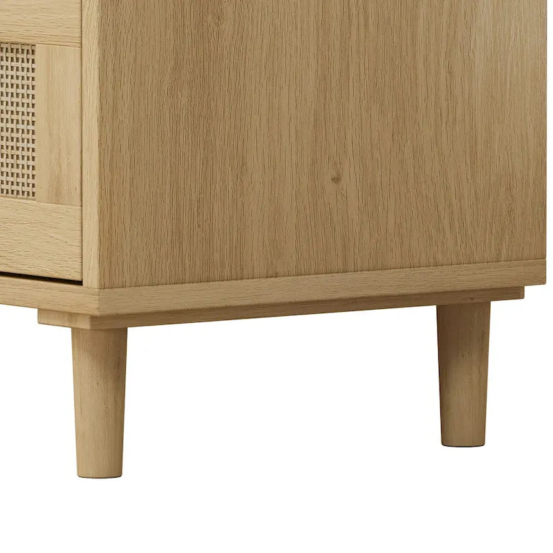 Roomfitters 31.50 Chêne Rotin Commode de Rangement à 3 Tiroirs pour Chambre à Coucher, Salon et Couloirs