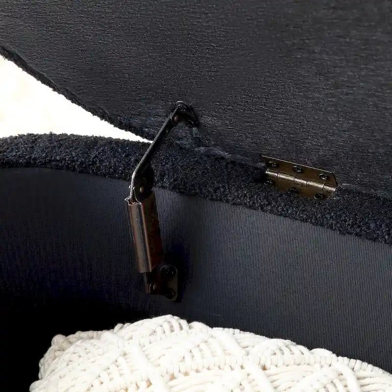 Banc de bout de lit avec rangement, rembourré en sherpa, grand banc pouf, tabouret à chaussures, long banc, banc de fenêtre, banc de rangement pour jouets