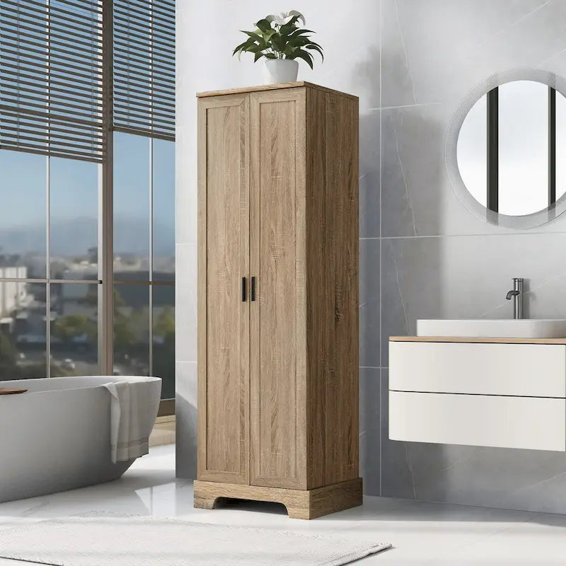 Meuble de rangement multifonctionnel à deux portes pour salle de bain, bureau