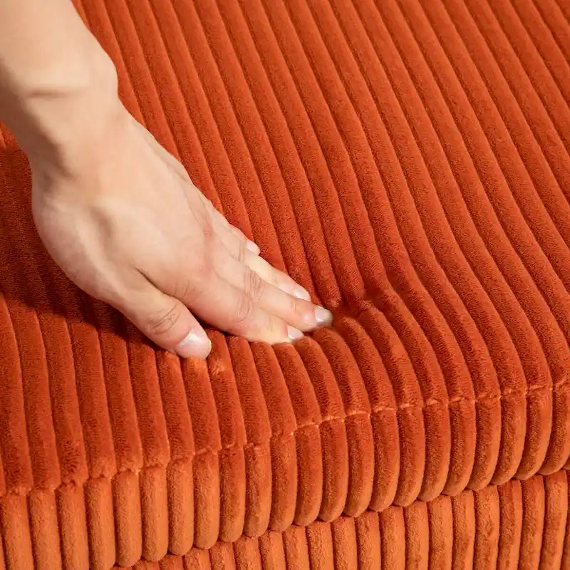 Banc de rangement ottoman, Banc de bout de lit de chambre à coucher, Banc de rangement ottoman en tissu rembourré avec charnière de sécurité, Repose-pieds rembourré d'entrée