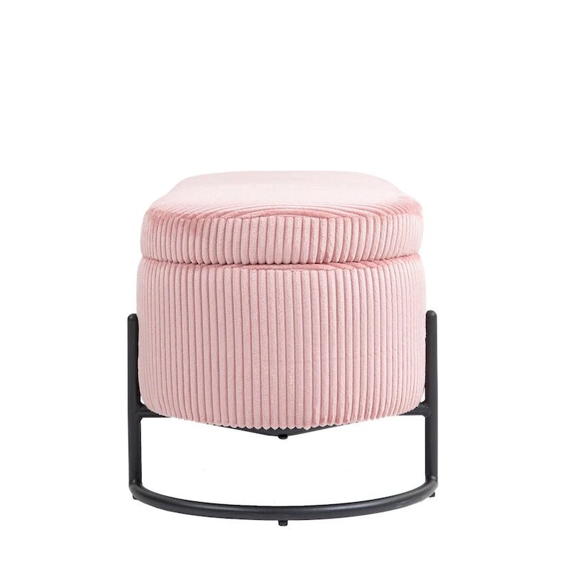 Banc de rangement ottoman, Banc de bout de lit de chambre à coucher, Banc de rangement ottoman en tissu rembourré avec charnière de sécurité, Repose-pieds rembourré d'entrée