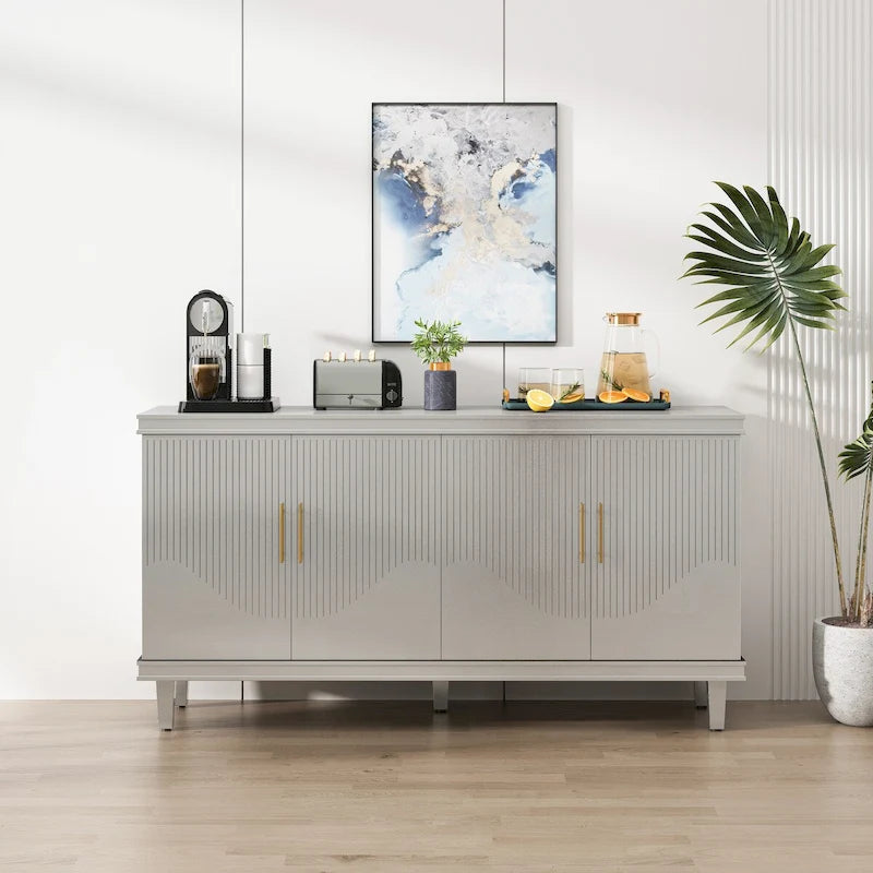 Meuble de rangement 4 portes grand format pour salon