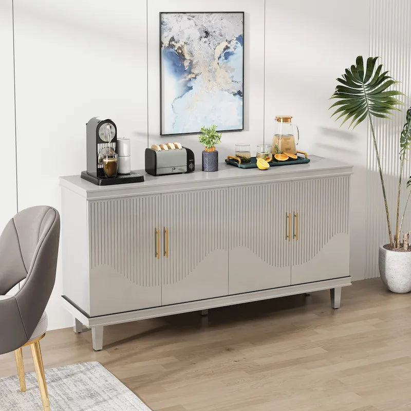 Meuble de rangement 4 portes grand format pour salon