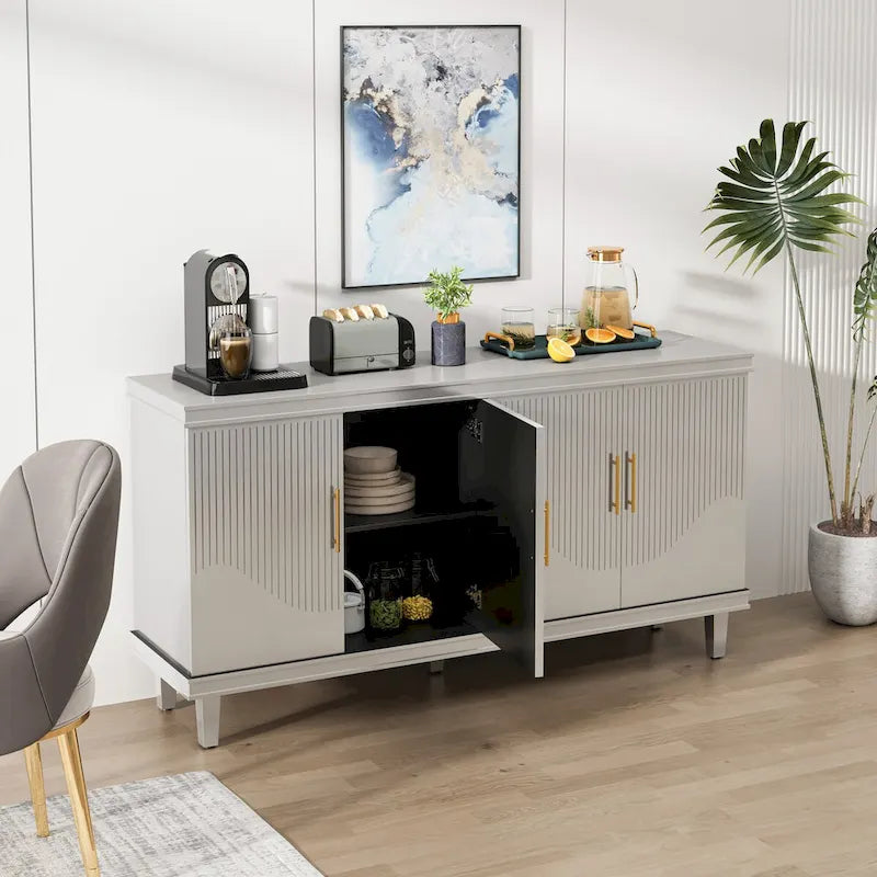 Meuble de rangement 4 portes grand format pour salon