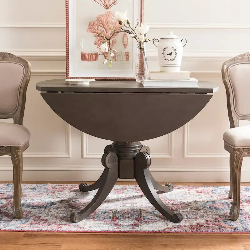 Table à manger à abattants blanc antique 43 L x 43 P x 31 H 43Lx43Px31H