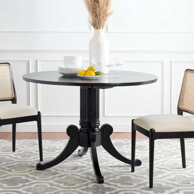 Table à manger à abattants blanc antique 43 L x 43 P x 31 H 43Lx43Px31H
