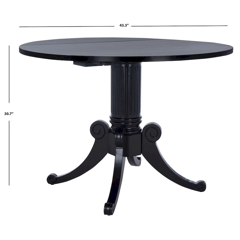 Table à manger à abattants blanc antique 43 L x 43 P x 31 H 43Lx43Px31H