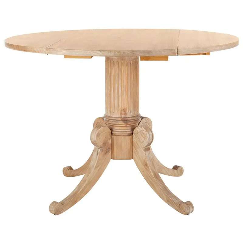 Table à manger à abattants blanc antique 43 L x 43 P x 31 H 43Lx43Px31H