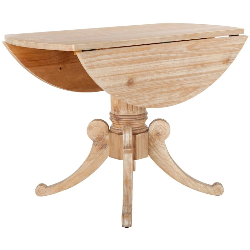 Table à manger à abattants blanc antique 43 L x 43 P x 31 H 43Lx43Px31H