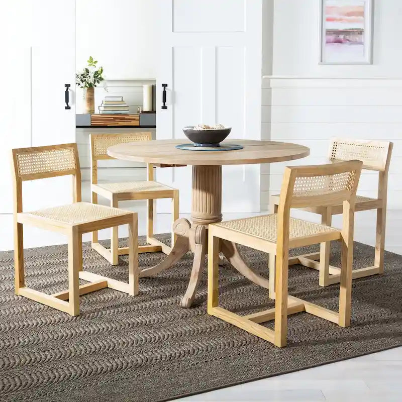 Table à manger à abattants blanc antique 43 L x 43 P x 31 H 43Lx43Px31H