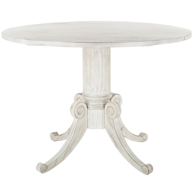 Table à manger à abattants blanc antique 43 L x 43 P x 31 H 43Lx43Px31H