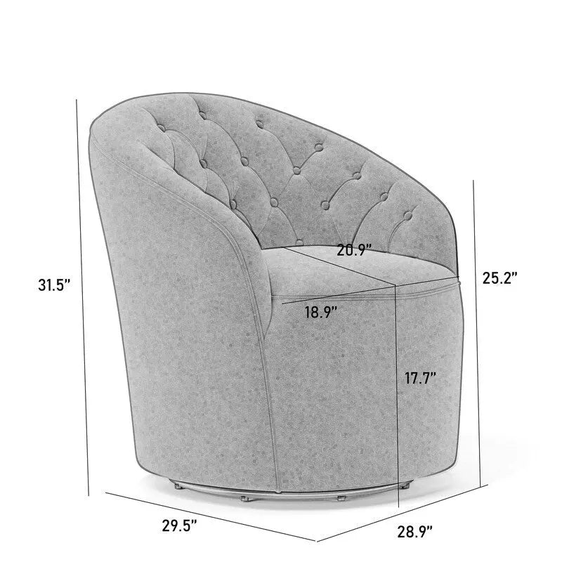 SEYNAR Fauteuil club pivotant à 360 degrés en velours moderne avec dossier capitonné - Lot de 2