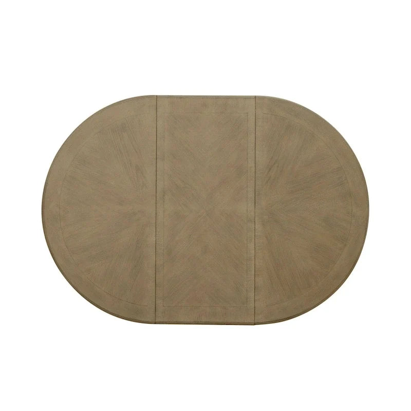 Table à dîner ronde sur pied Magnolia Manor avec rallonges escamotables - 2 finitions