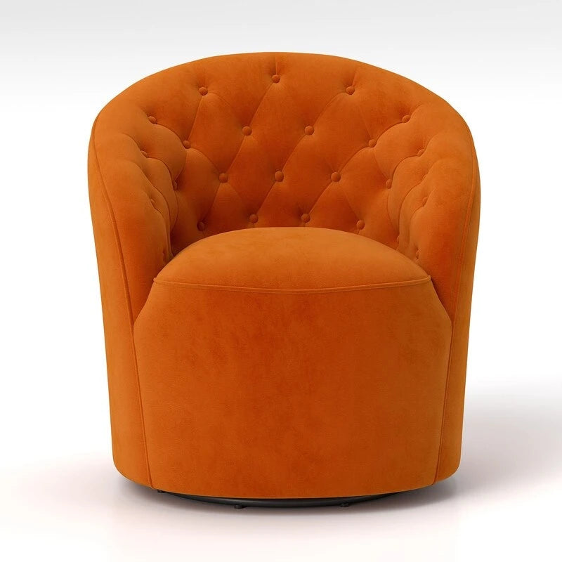 SEYNAR Fauteuil club pivotant à 360 degrés en velours moderne avec dossier capitonné - Lot de 2