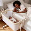 Berceau bébé avec roues 鈥?Beige / Gris / Rose, Cododo, pour 1 bébé