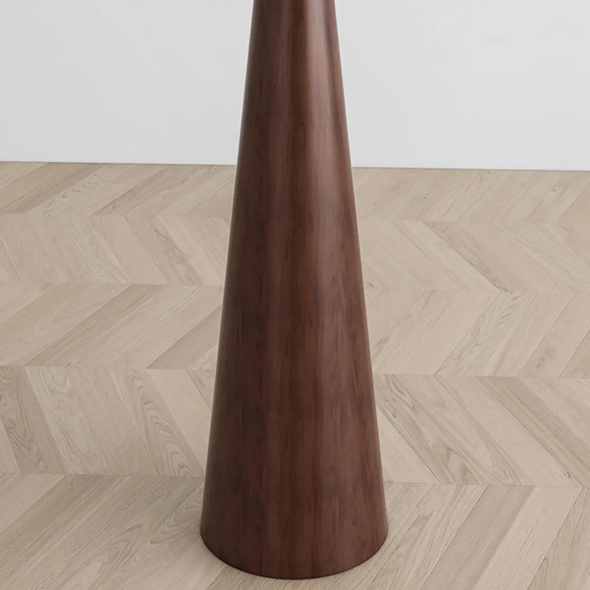 Lampadaire conique contemporain en métal avec abat-jour en tissu