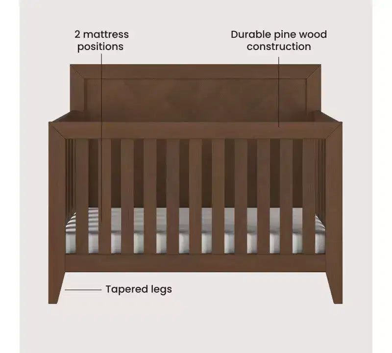 Ensemble de chambre de bébé 3 pièces Child Craft Kieran comprenant un lit de bébé convertible 4-en-1, une commode double et une commode