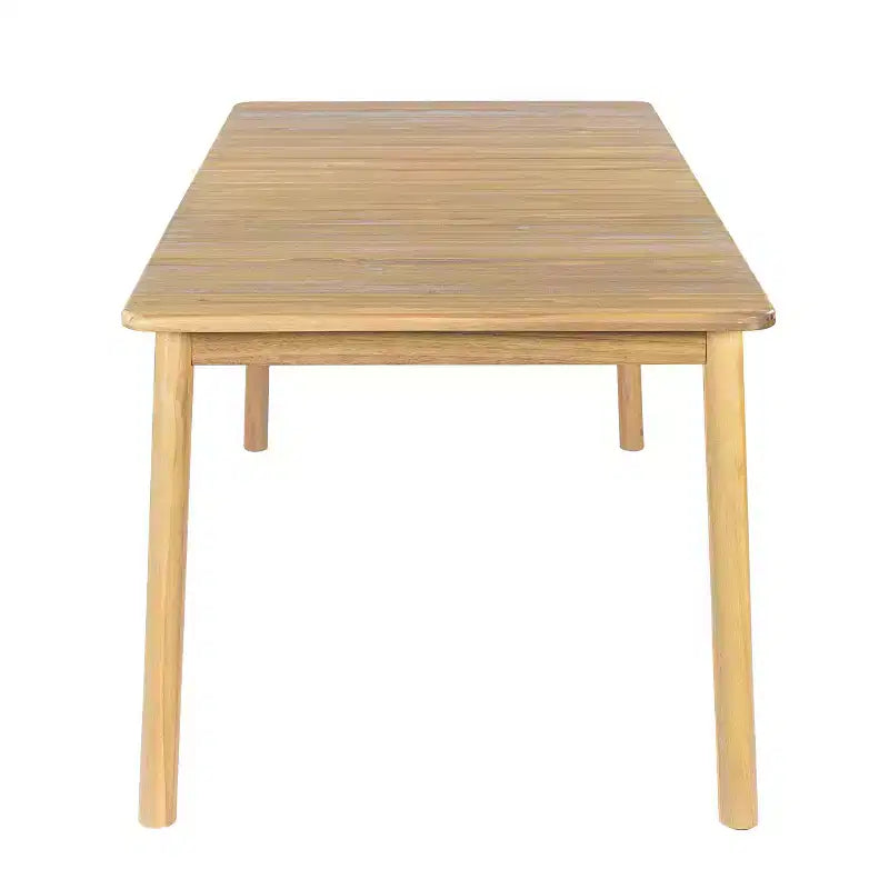 Ensemble de salle à manger d'extérieur rustique Christopher Knight Home Irene 9 pièces en bois d'acacia avec chaises à dossier incurvé et coussins