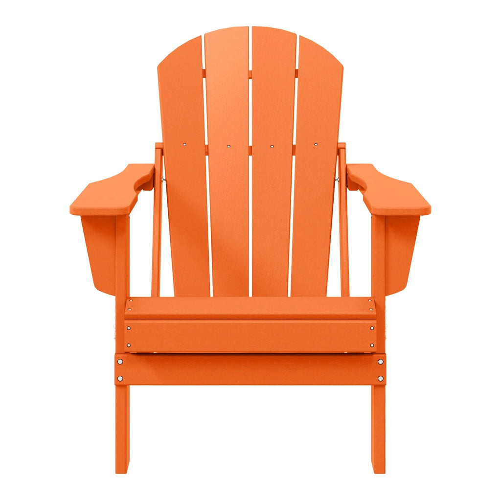 Chaise Adirondack pliante d'extérieur tout temps Polytrends Laguna résistante à la décoloration pour patio