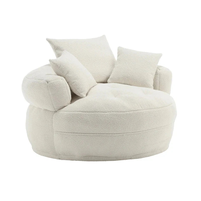Fauteuil paresseux rond – Blanc/Bleu/Gris/Jaune/Orange/Rouge rosé/Bleu marine/Vert, Siège simple et double