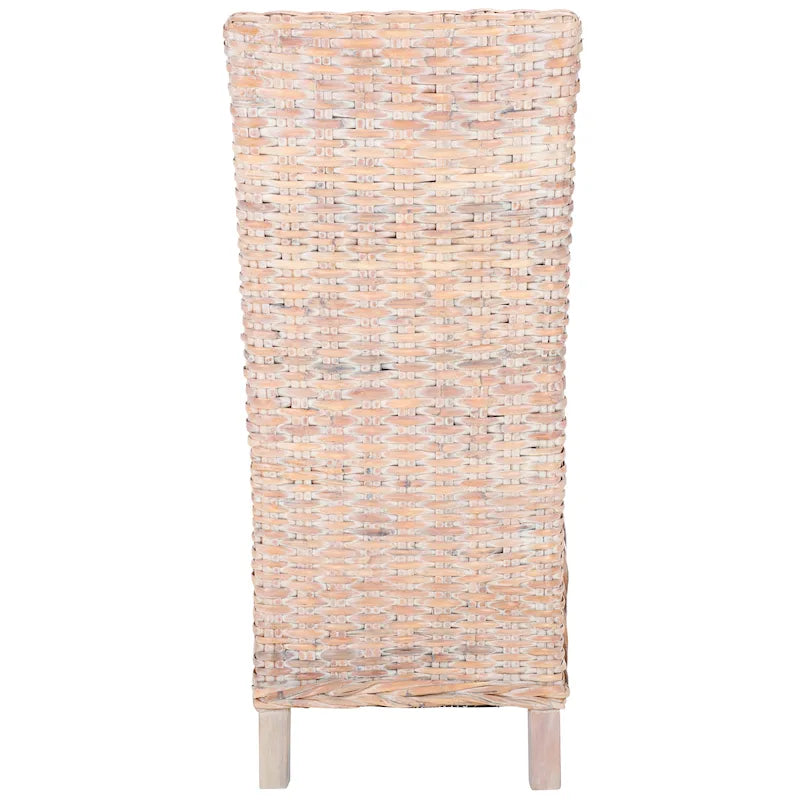 Lot de 2 chaises de salle à manger en osier naturel 48L x 56P x 104H cm, style bohème côtier