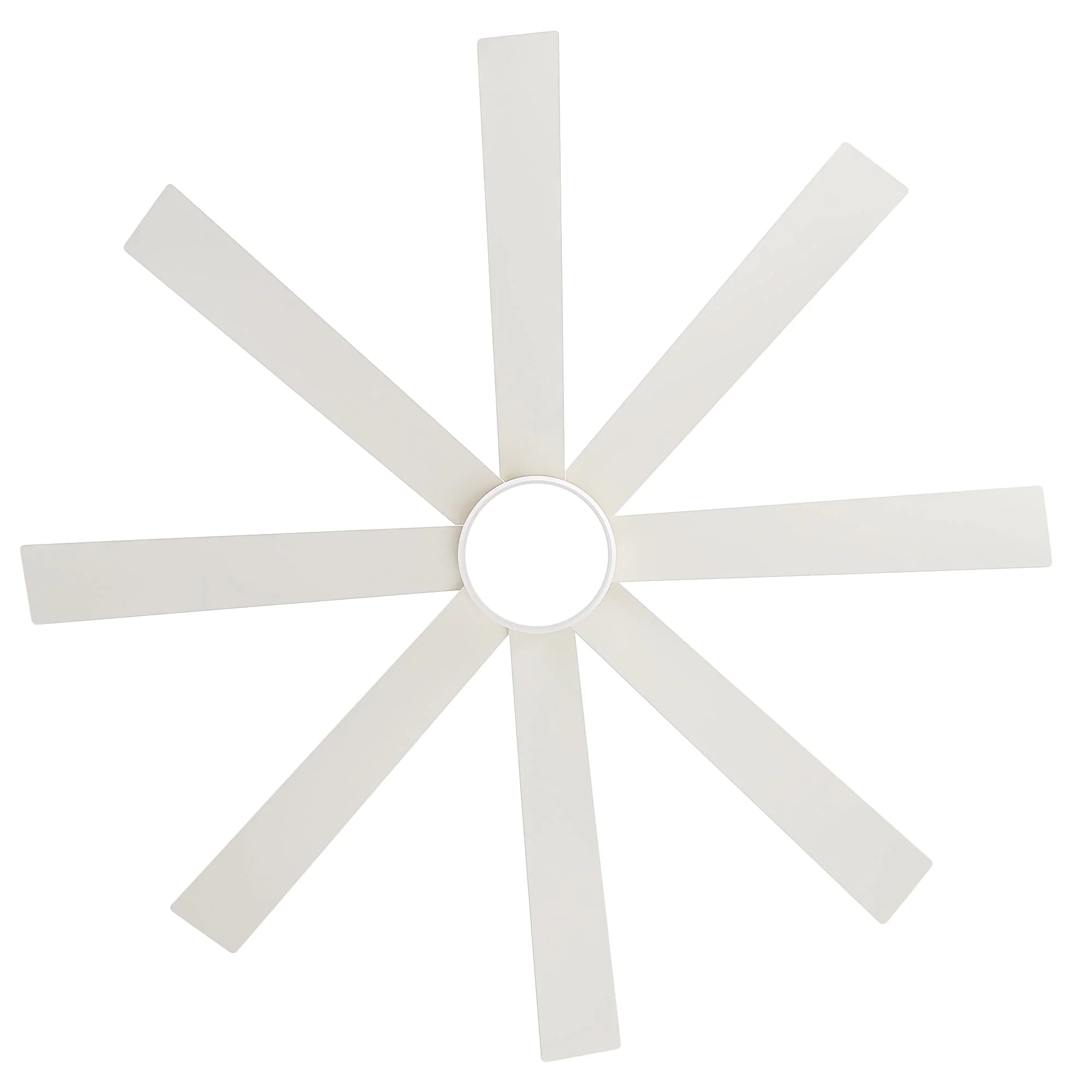 Ventilateur de plafond de 65 pouces à 8 pales noires avec lumière LED et télécommande