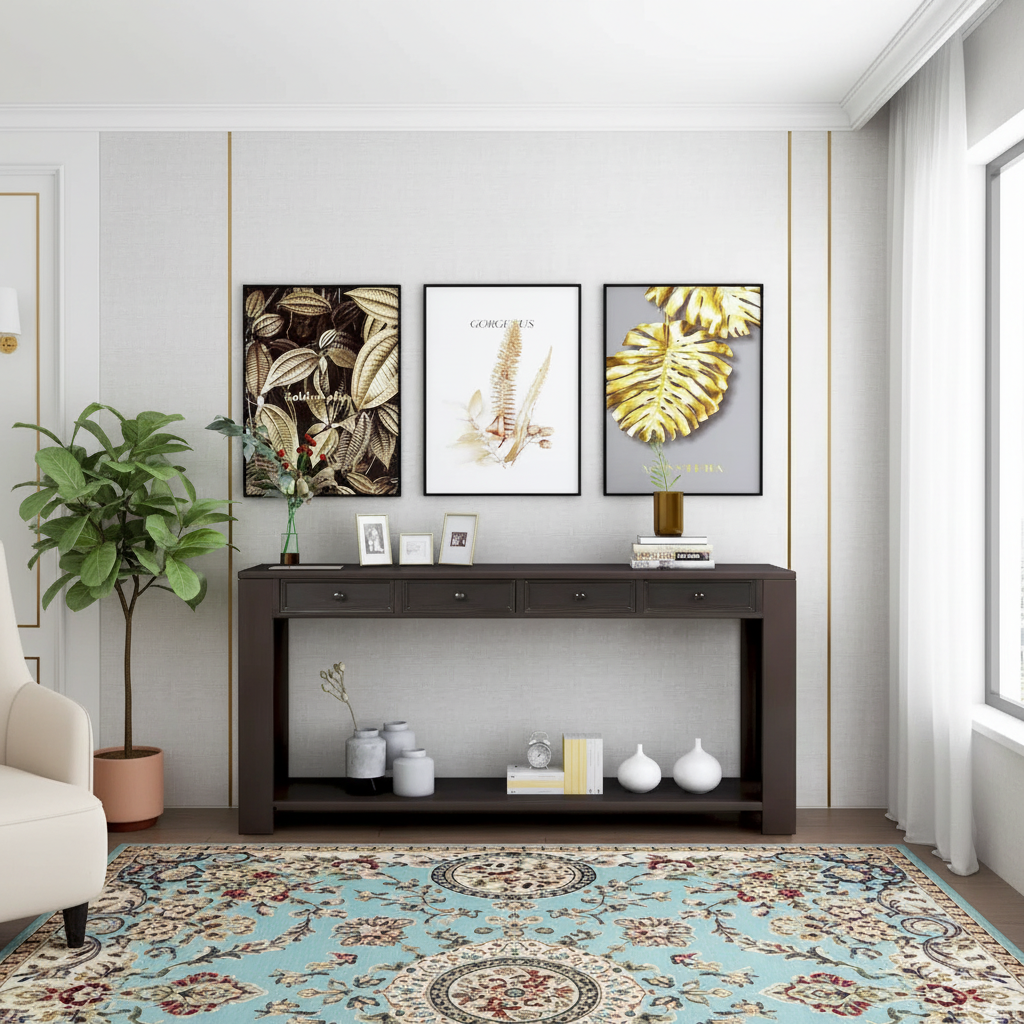 Wide 1:1 Console Table Scene